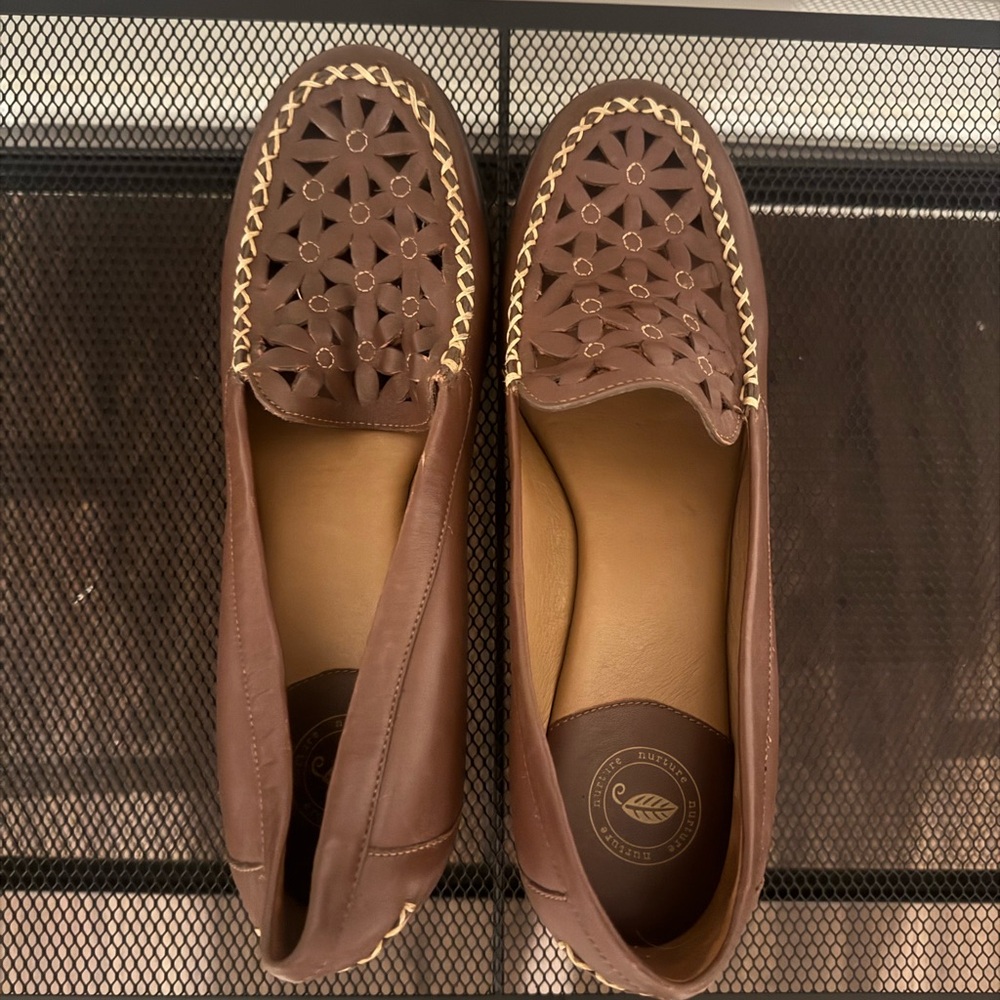 Nurture by Lamaze Brown Floral Cutout Loafers
